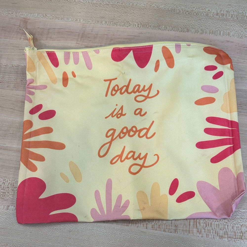 Colorful Zipper Pouch with Positive Message